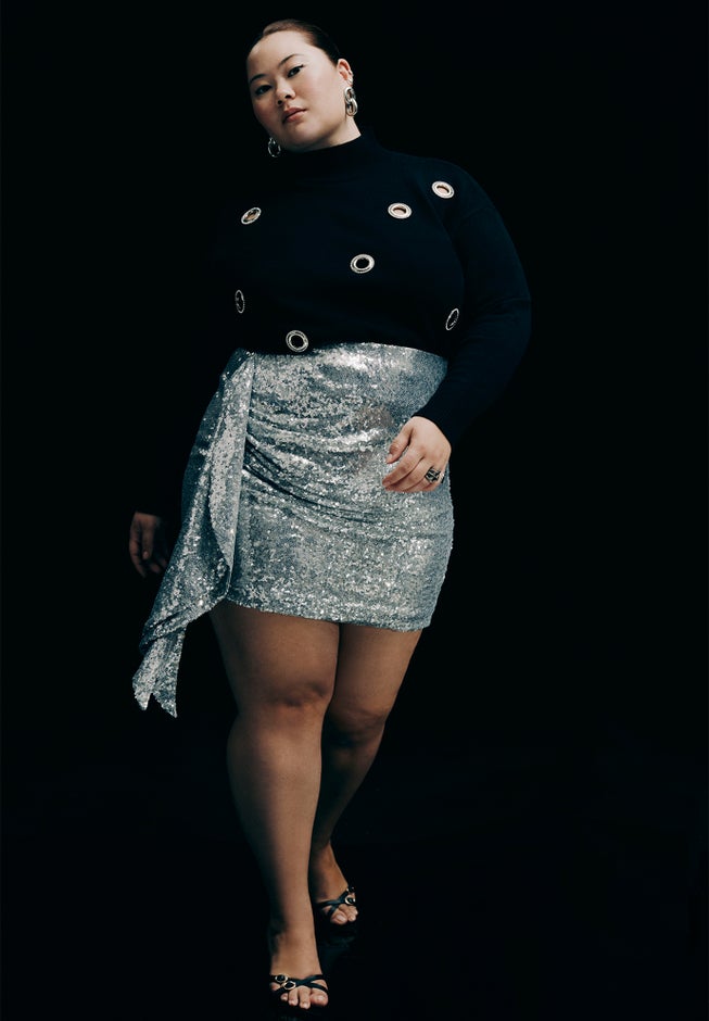 Draped Sequin Mini image number 0
