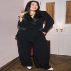 ELOQUII x kate spade new york Tailored Wide Leg Trouser image number null