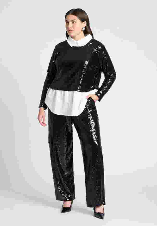 Collared Sequin Twofer image number 2
