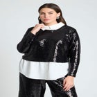 Collared Sequin Twofer image number null