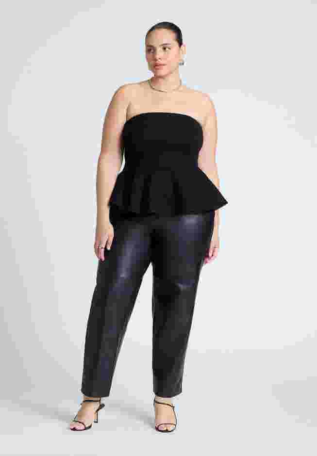 Strapless Flared Peplum Top image number 2