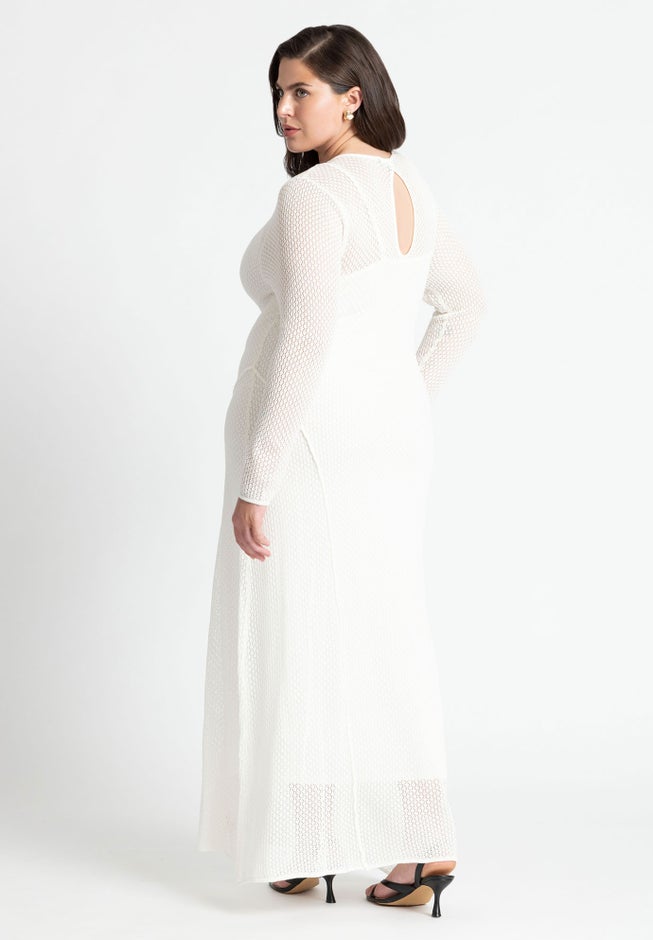 Seamed Sweater Dress image number null