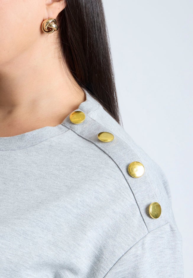 Shoulder-Button Sweatshirt image number 3