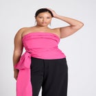 ELOQUII x kate spade new york Pleated Tie Detail Top image number null