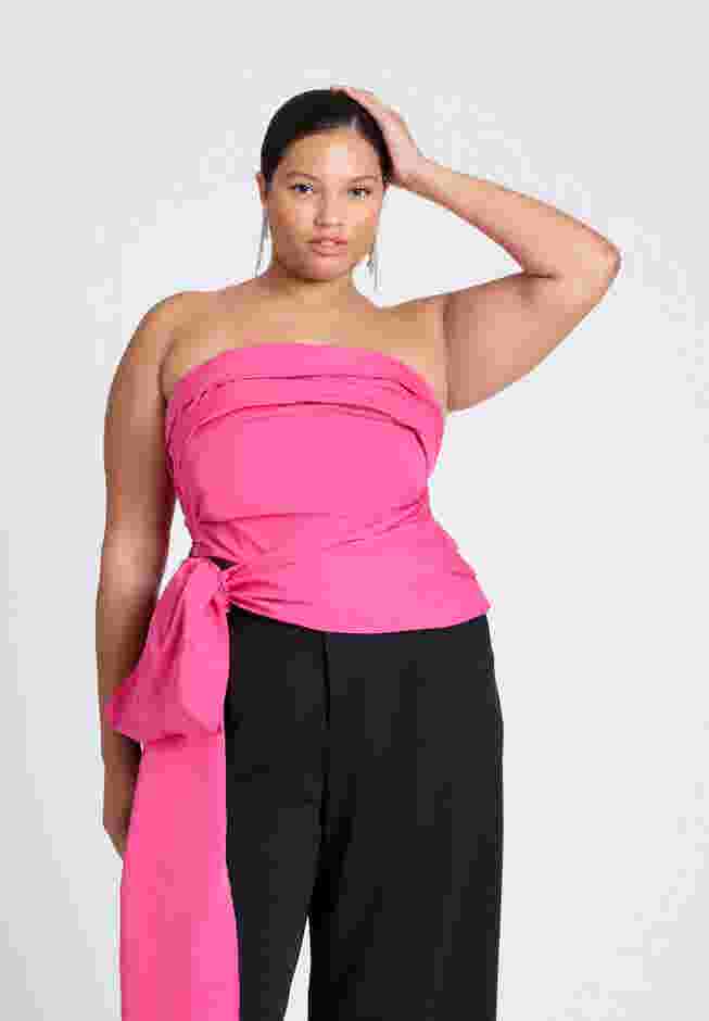 ELOQUII x kate spade new york Pleated Tie Detail Top image number 1