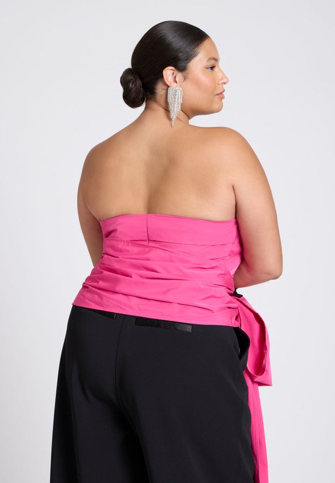 ELOQUII x kate spade new york Pleated Tie Detail Top image number 2