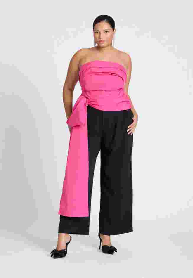ELOQUII x kate spade new york Pleated Tie Detail Top image number 3