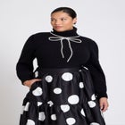 ELOQUII x kate spade new york Bow Applique Turtle Neck Sweater image number null