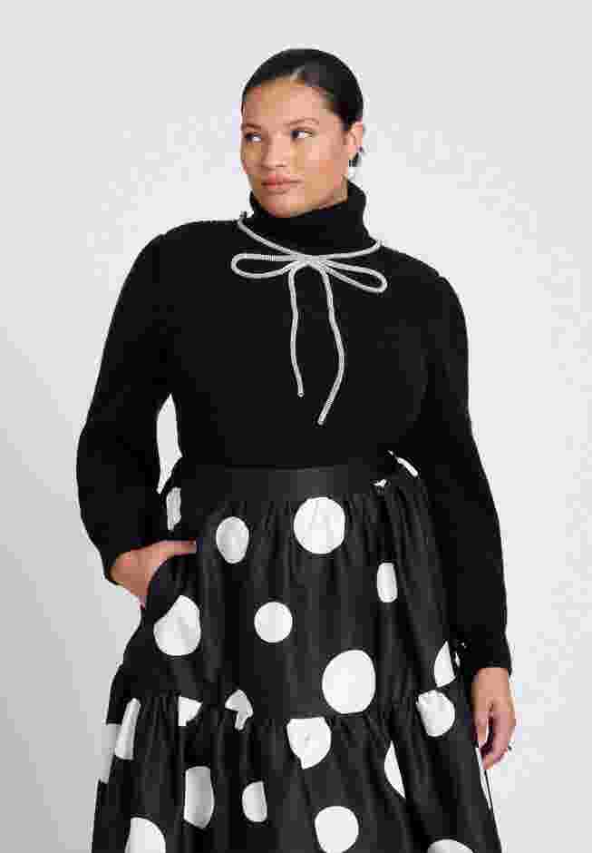 ELOQUII x kate spade new york Bow Applique Turtle Neck Sweater image number 1