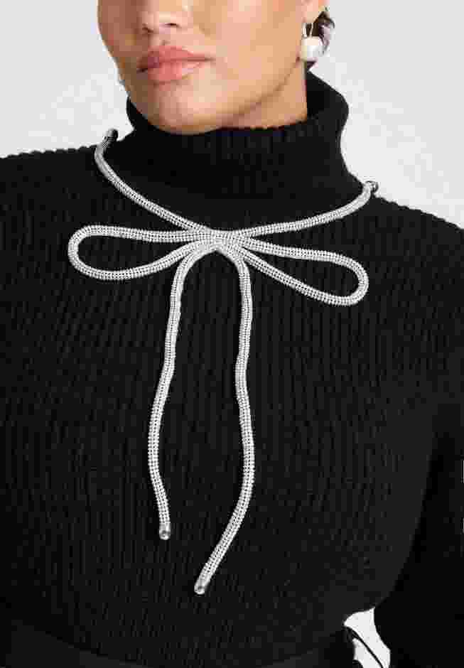 ELOQUII x kate spade new york Bow Applique Turtle Neck Sweater image number 4