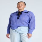 Collared Sweater With Tie image number null