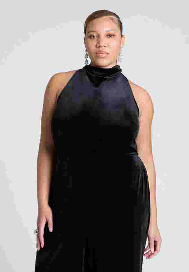 Velvet Halter Jumpsuit image number 2