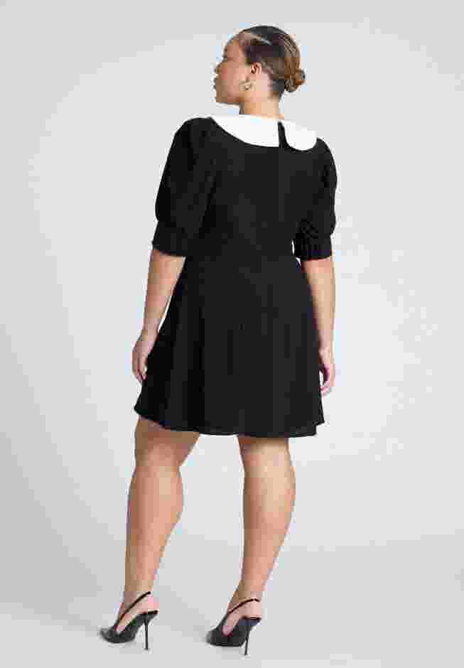 Contrast Collar Mini Dress image number 1