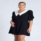 Contrast Collar Mini Dress image number null
