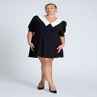 Contrast Collar Mini Dress image number null