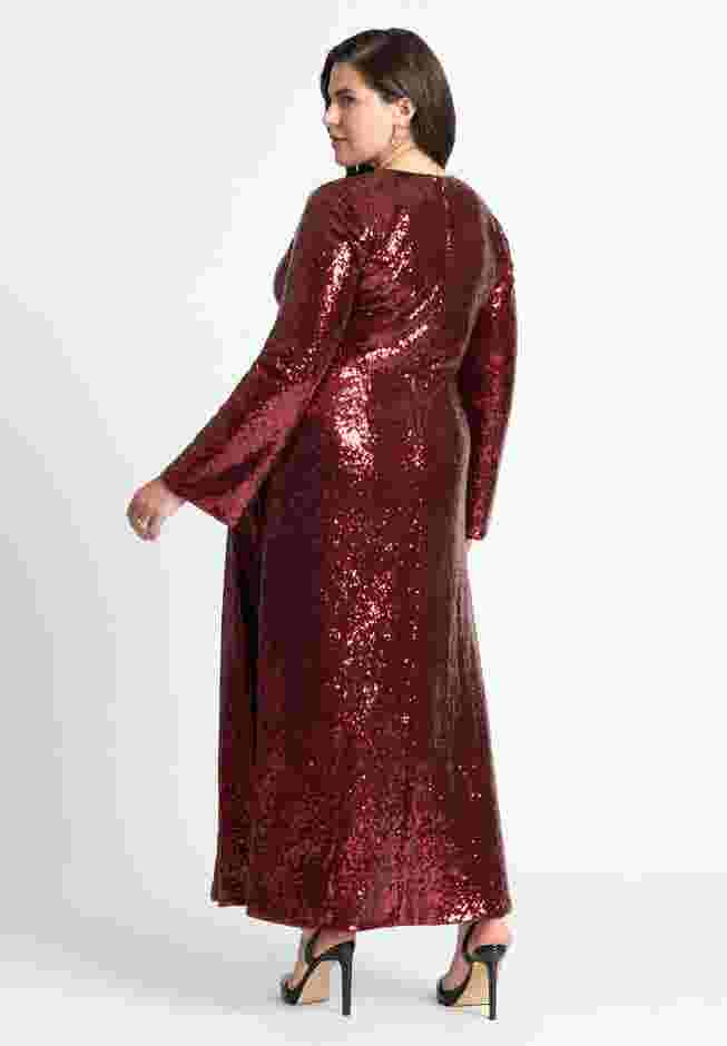 Sequin Maxi Dress With Cutout image number 2