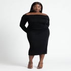 Off Shoulder Midi Dress image number null