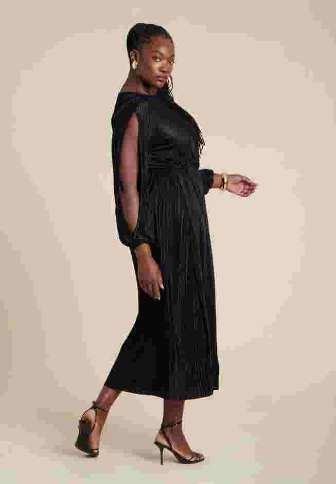 Plisse Open Sleeve Dress image number 1
