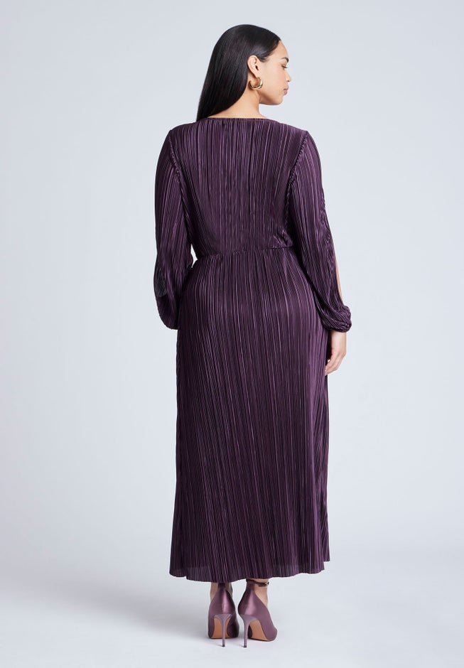 Plisse Open Sleeve Dress image number 3