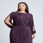 Plisse Open Sleeve Dress image number null