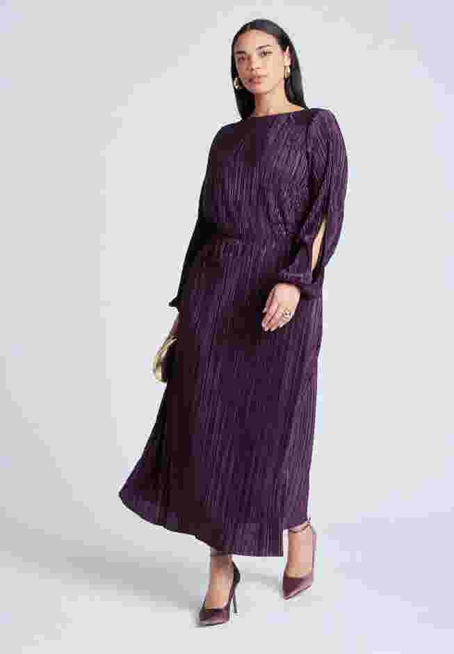 Plisse Open Sleeve Dress image number 5