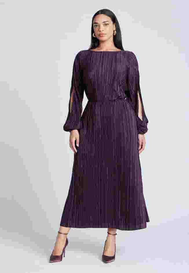 Plisse Open Sleeve Dress image number 0