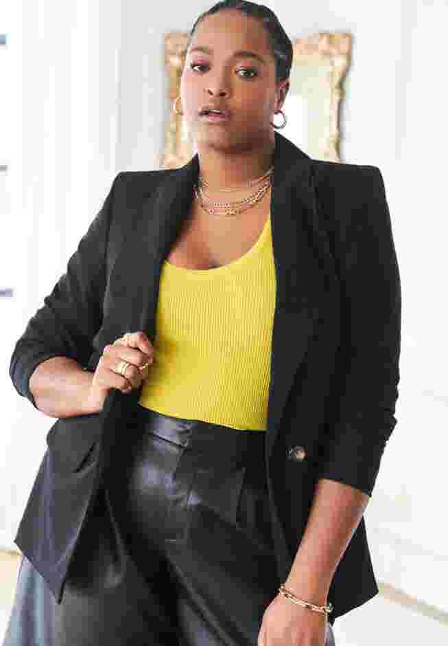 Long Relaxed Blazer image number 5
