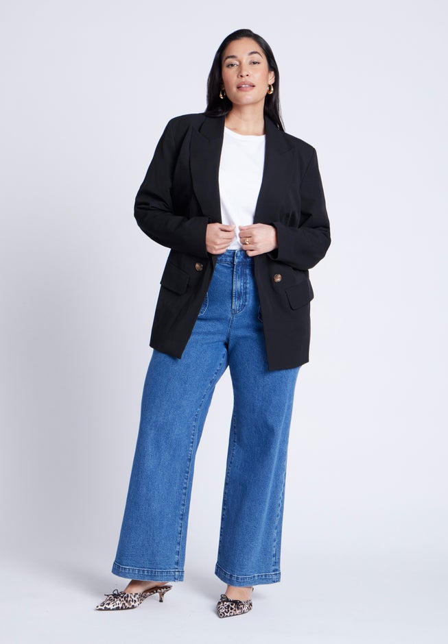 Long Relaxed Blazer image number 3