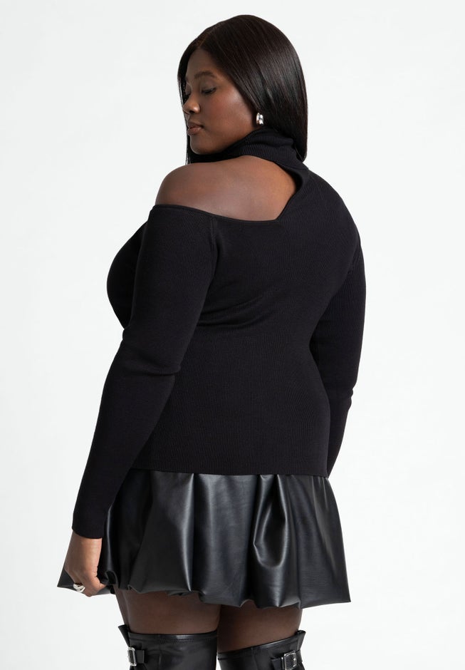 Shoulder Cutout Sweater image number null