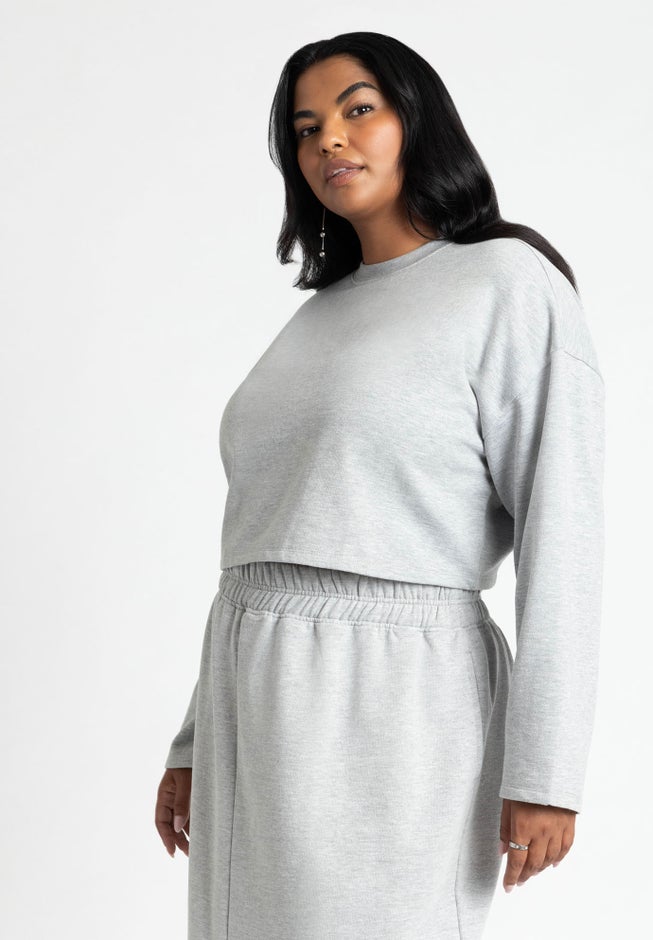 Oversized Cropped Sweatshirt image number 1