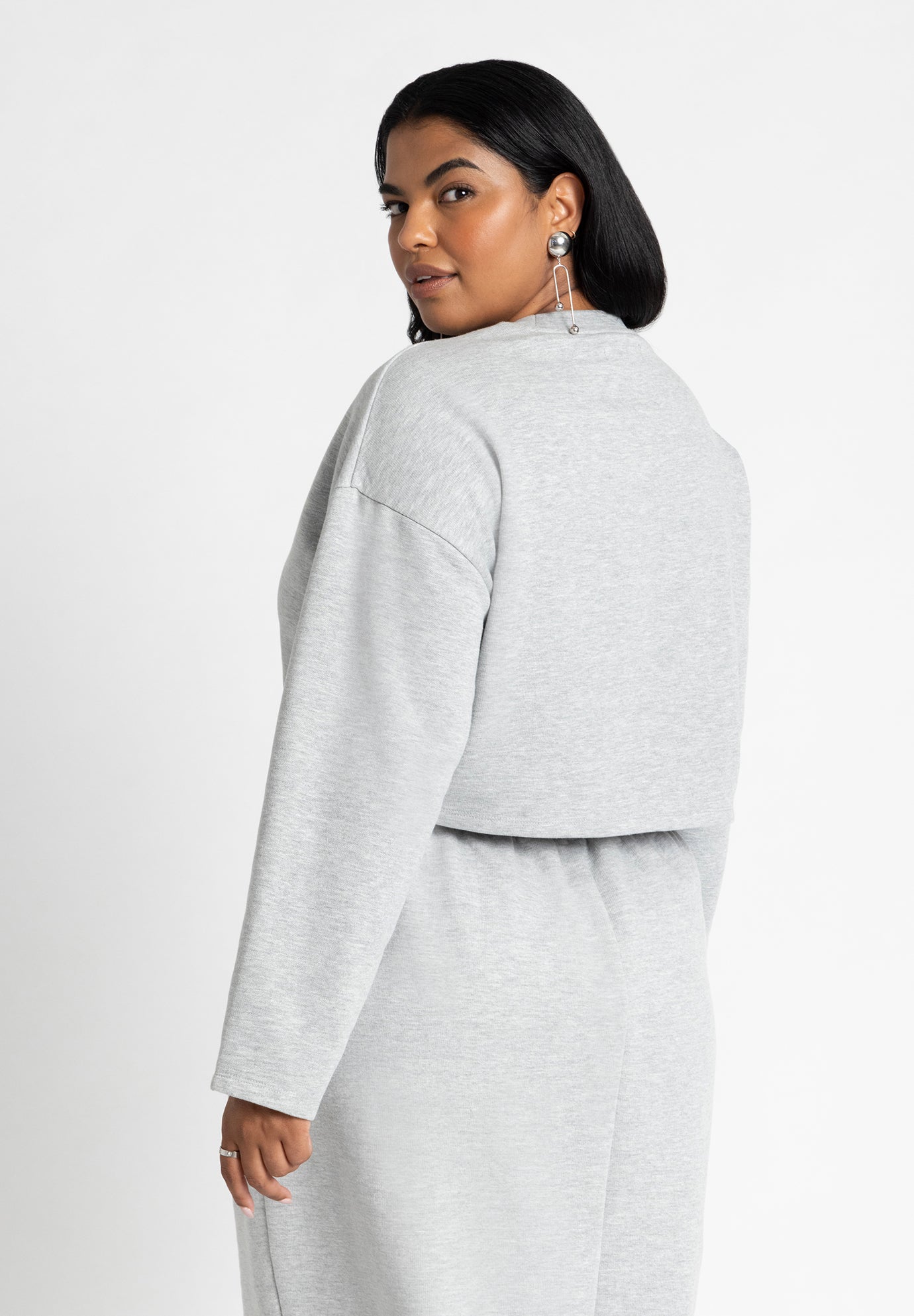 Oversized Cropped Sweatshirt image number 2