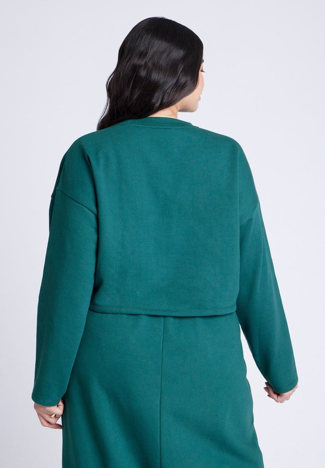 Oversized Cropped Sweatshirt image number 1