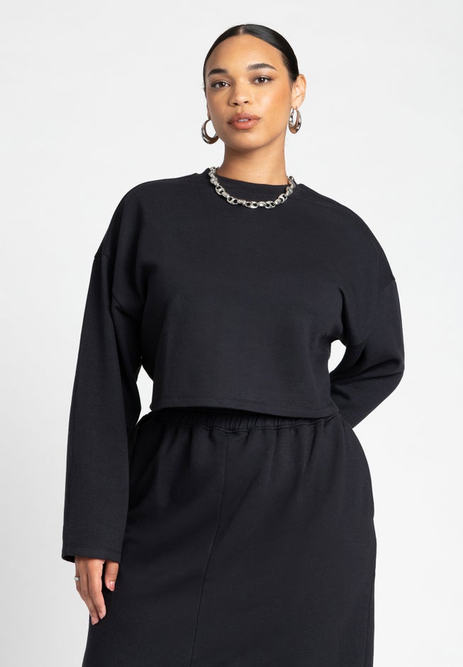 Oversized Cropped Sweatshirt image number 0