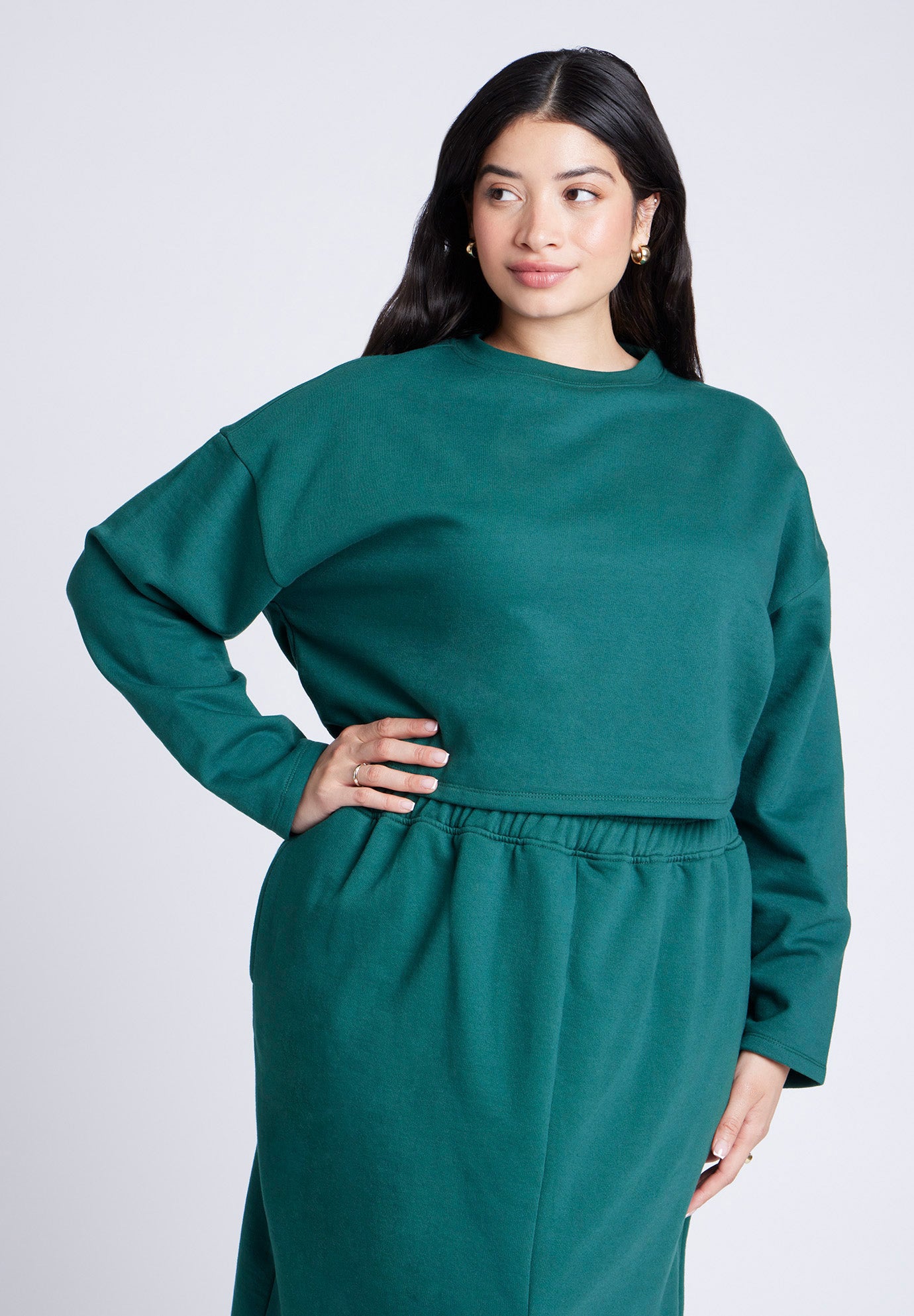 Oversized Cropped Sweatshirt image number 0