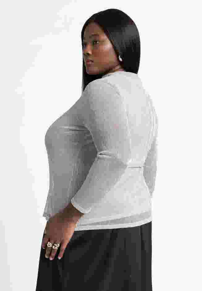 Shine Textured Turtleneck Top image number 1