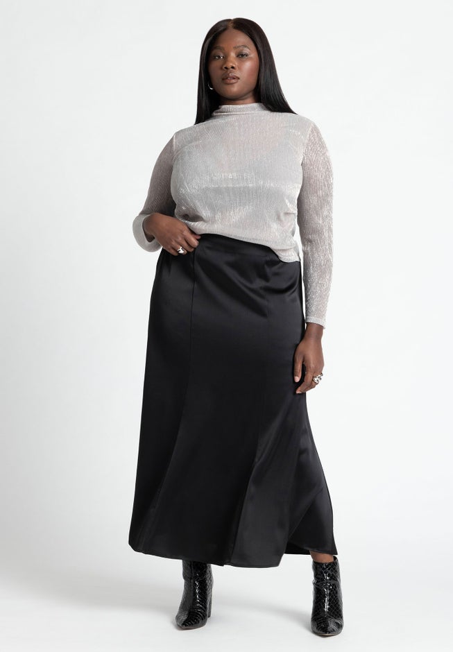 Shine Textured Turtleneck Top image number 2