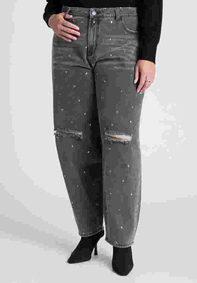 Relaxed Taper Leg  Jean With Studs image number 1