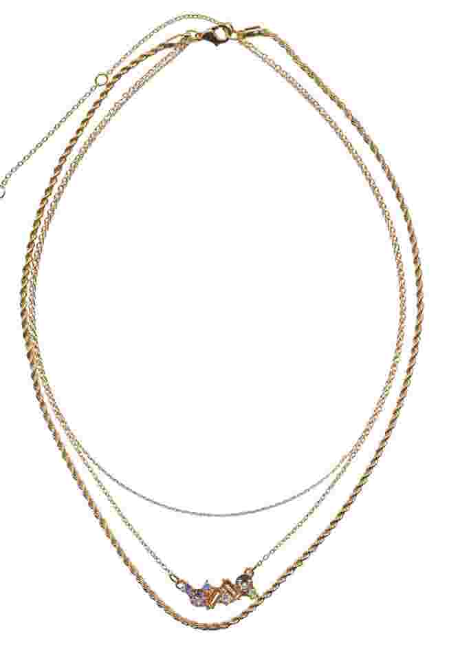 Layered Gem + Chains Necklace image number 0