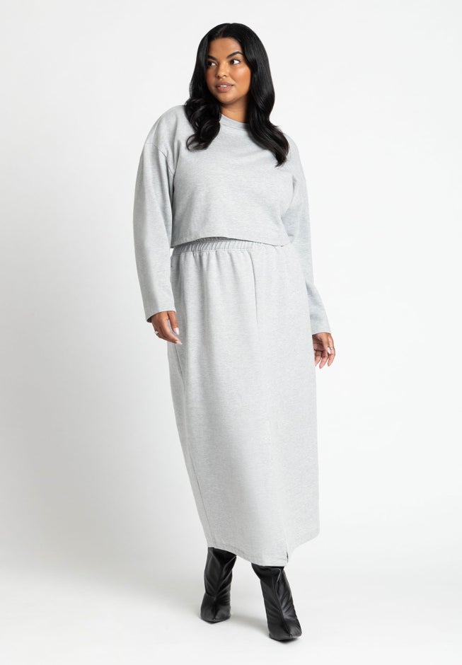 Maxi French Terry Skirt image number 1