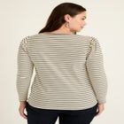 Mutton Sleeve Striped Top image number null