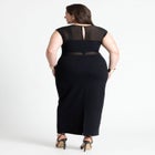 Cap Sleeve Mesh Midi Dress image number null