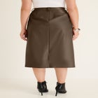 Faux Leather Skirt image number null