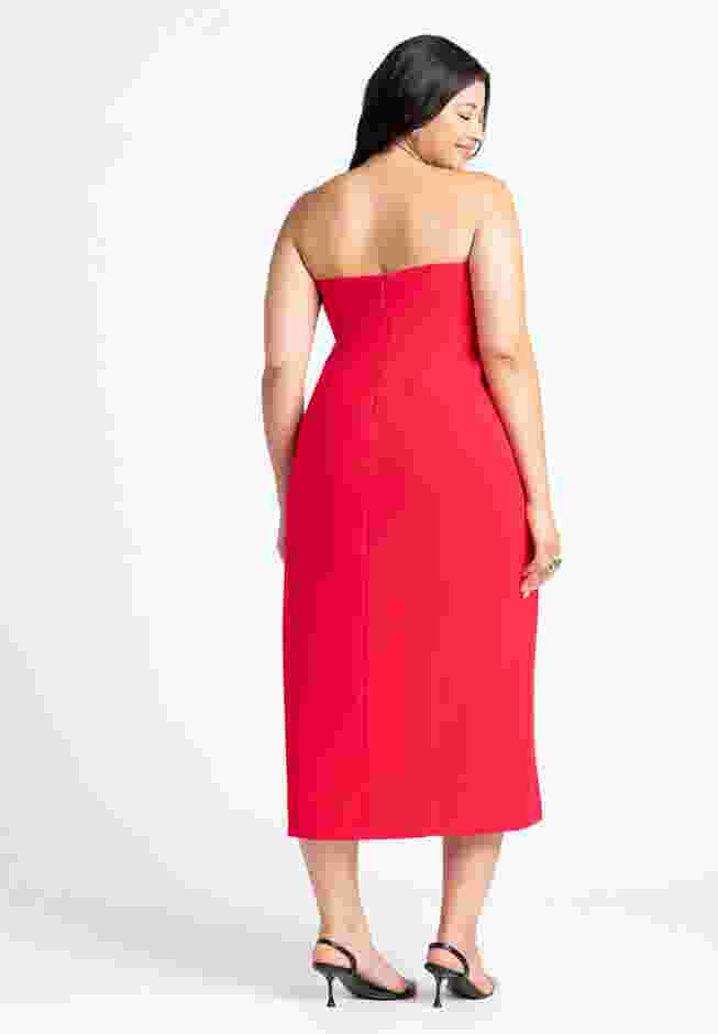 Strapless Double Breasted Midi Dress image number 1