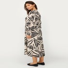 Long Sleeve Surplice Dress with Side Slit image number null