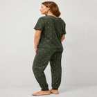 Cotton Spandex Short Sleeve Tee & Jogger 2-Piece Sleep Set image number null