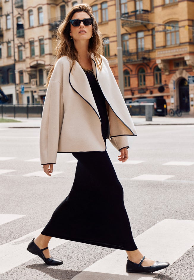 Open Drape Front Boxy Jacket image number 3