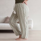 Wide-Leg Sleep Pant with Tassel Drawstring image number null