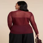 Paneled Sheer Turtleneck image number null