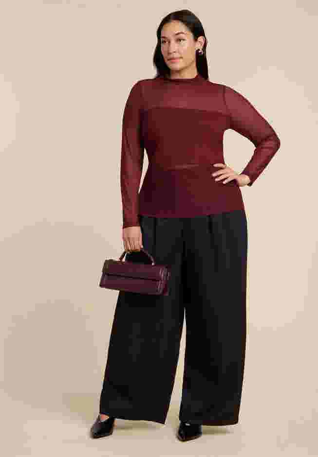 Paneled Sheer Turtleneck image number 2