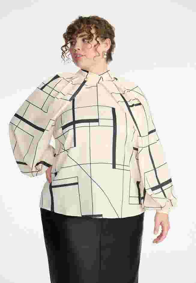 Draped Sleeve Printed Top image number 0